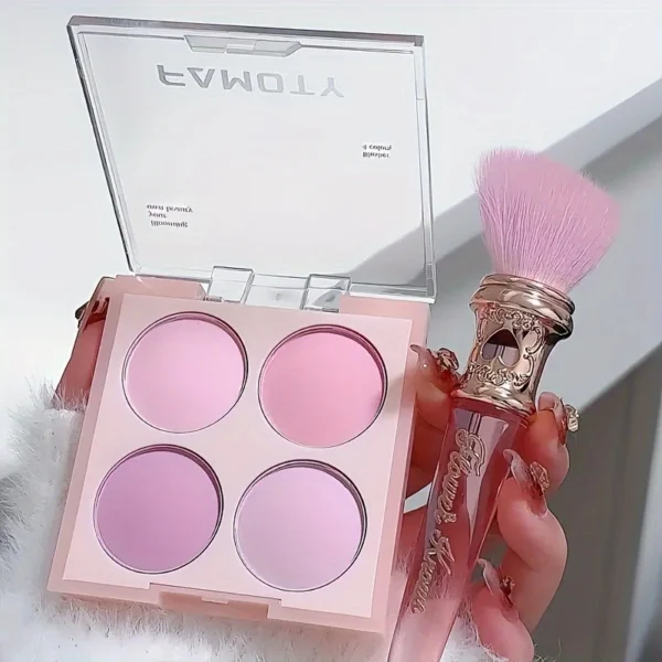 บลัชออน สีสีชมพูสีม่วง แบบ 4 ช่อง