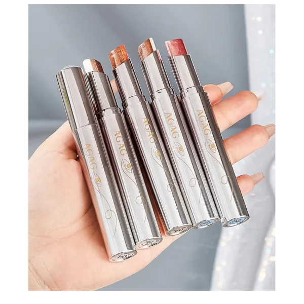 อายแชโดว์แบบแท่งไล่เฉดสามสี 3 in 1 อายแชโดว์แบบแท่ง กลิตเตอร์ ไล่โทนสี Set 5 ชิ้น
